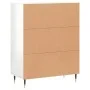 Hochglanzweißes Sperrholz-Sideboard 69,5 x 34 x 90 cm von vidaXL, Sideboards - Ref: Foro24-827766, Preis: 87,65 €, Rabatt: %