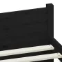 Black single solid wood bed frame 75x190 cm by vidaXL, Beds and slatted bases - Ref: Foro24-815008, Price: 75,19 €, Discount: %