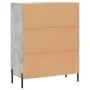 Concrete gray engineered wood sideboard 69.5x34x90 cm by vidaXL, Sideboards - Ref: Foro24-827800, Price: 88,38 €, Discount: %