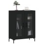 Black engineered wood sideboard 69.5x34x90 cm by vidaXL, Sideboards - Ref: Foro24-827789, Price: 90,05 €, Discount: %