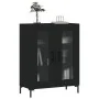Black engineered wood sideboard 69.5x34x90 cm by vidaXL, Sideboards - Ref: Foro24-827789, Price: 86,60 €, Discount: %
