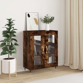 Smoked oak engineered wood sideboard 69.5x34x90 cm by vidaXL, Sideboards - Ref: Foro24-827769, Price: 81,87 €, Discount: %