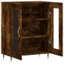 Smoked oak engineered wood sideboard 69.5x34x90 cm by vidaXL, Sideboards - Ref: Foro24-827769, Price: 80,86 €, Discount: %