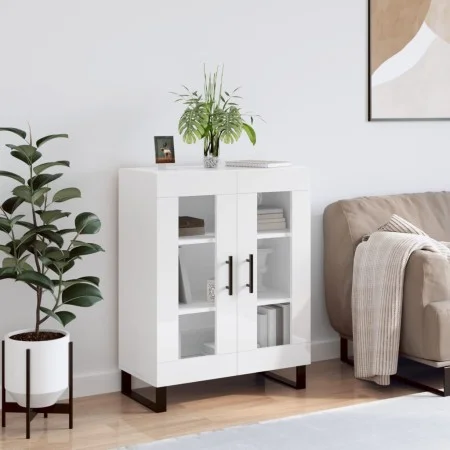 Hochglanzweißes Sperrholz-Sideboard 69,5 x 34 x 90 cm von vidaXL, Sideboards - Ref: Foro24-827814, Preis: 95,51 €, Rabatt: %