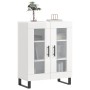 Aparador de madera contrachapada blanco brillante 69,5x34x90 cm de vidaXL, Aparadores - Ref: Foro24-827814, Precio: 96,64 €