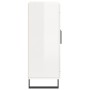 Aparador de madera contrachapada blanco brillante 69,5x34x90 cm de vidaXL, Aparadores - Ref: Foro24-827814, Precio: 96,64 €