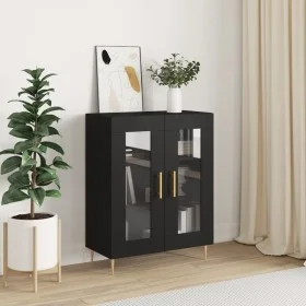 Black engineered wood sideboard 69.5x34x90 cm by vidaXL, Sideboards - Ref: Foro24-827773, Price: 97,74 €, Discount: %