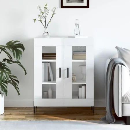 Hochglanzweißes Sperrholz-Sideboard 69,5 x 34 x 90 cm von vidaXL, Sideboards - Ref: Foro24-827798, Preis: 96,73 €, Rabatt: %
