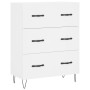Weißes Sideboard aus Holzwerkstoff, 69,5 x 34 x 90 cm von vidaXL, Sideboards - Ref: Foro24-827844, Preis: 94,95 €, Rabatt: %