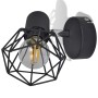 Apliques bombilla filamento LED estilo industrial 2 uds negro