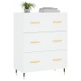 Aparador de madera de ingeniería blanco 69,5x34x90 cm de vidaXL, Aparadores - Ref: Foro24-827828, Precio: 96,95 €, Descuento: %