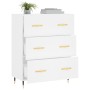 Weißes Sideboard aus Holzwerkstoff, 69,5 x 34 x 90 cm von vidaXL, Sideboards - Ref: Foro24-827828, Preis: 96,95 €, Rabatt: %