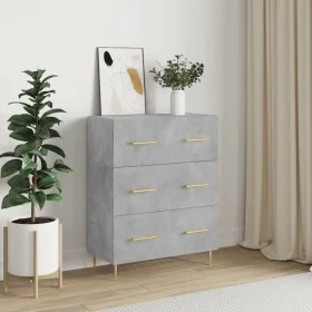 Concrete gray engineered wood sideboard 69.5x34x90 cm by vidaXL, Sideboards - Ref: Foro24-827840, Price: 93,68 €, Discount: %