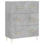 Concrete gray engineered wood sideboard 69.5x34x90 cm by vidaXL, Sideboards - Ref: Foro24-827840, Price: 93,68 €, Discount: %
