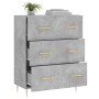 Concrete gray engineered wood sideboard 69.5x34x90 cm by vidaXL, Sideboards - Ref: Foro24-827840, Price: 94,79 €, Discount: %