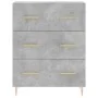 Concrete gray engineered wood sideboard 69.5x34x90 cm by vidaXL, Sideboards - Ref: Foro24-827840, Price: 93,68 €, Discount: %