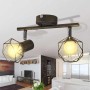 Foco con 2 bombillas de filamento LED estilo industrial negro