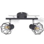 Foco con 2 bombillas de filamento LED estilo industrial negro