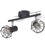 Foco con 2 bombillas de filamento LED estilo industrial negro