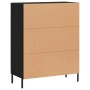 Aparador de madera de ingeniería negro 69,5x34x90 cm de vidaXL, Aparadores - Ref: Foro24-827797, Precio: 92,15 €, Descuento: %