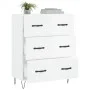 Hochglanzweißes Sperrholz-Sideboard 69,5 x 34 x 90 cm von vidaXL, Sideboards - Ref: Foro24-827846, Preis: 101,19 €, Rabatt: %