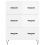 Hochglanzweißes Sperrholz-Sideboard 69,5 x 34 x 90 cm von vidaXL, Sideboards - Ref: Foro24-827846, Preis: 102,44 €, Rabatt: %