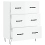 Hochglanzweißes Sperrholz-Sideboard 69,5 x 34 x 90 cm von vidaXL, Sideboards - Ref: Foro24-827846, Preis: 102,44 €, Rabatt: %