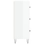 Aparador de madera contrachapada blanco brillante 69,5x34x90 cm de vidaXL, Aparadores - Ref: Foro24-827846, Precio: 102,35 €,...