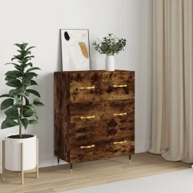 Smoked oak engineered wood sideboard 69.5x34x90 cm by vidaXL, Sideboards - Ref: Foro24-827833, Price: 93,96 €, Discount: %