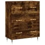 Sideboard aus geräuchertem Eichenholzwerkstoff, 69,5 x 34 x 90 cm von vidaXL, Sideboards - Ref: Foro24-827833, Preis: 93,93 €...