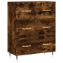 Sideboard aus geräuchertem Eichenholzwerkstoff, 69,5 x 34 x 90 cm von vidaXL, Sideboards - Ref: Foro24-827833, Preis: 95,14 €...