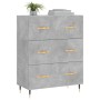 Graues Sideboard aus Holzwerkstoff Beton 69,5x34x90 cm von vidaXL, Sideboards - Ref: Foro24-827832, Preis: 68,11 €, Rabatt: %