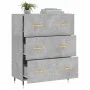 Aparador de madera de ingeniería gris hormigón 69,5x34x90 cm de vidaXL, Aparadores - Ref: Foro24-827832, Precio: 67,59 €, Des...