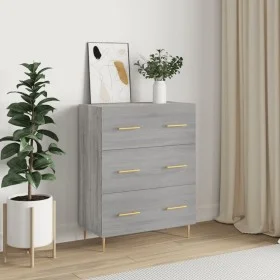 Sonoma-graues Sideboard aus Holzwerkstoff, 69,5 x 34 x 90 cm von vidaXL, Sideboards - Ref: Foro24-827842, Preis: 97,54 €, Rab...
