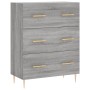 Aparador de madera de ingeniería gris Sonoma 69,5x34x90 cm de vidaXL, Aparadores - Ref: Foro24-827842, Precio: 98,65 €, Descu...