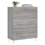 Aparador de madera de ingeniería gris Sonoma 69,5x34x90 cm de vidaXL, Aparadores - Ref: Foro24-827842, Precio: 98,65 €, Descu...