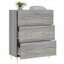 Sonoma gray engineered wood sideboard 69.5x34x90 cm by vidaXL, Sideboards - Ref: Foro24-827842, Price: 97,54 €, Discount: %