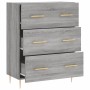 Aparador de madera de ingeniería gris Sonoma 69,5x34x90 cm de vidaXL, Aparadores - Ref: Foro24-827842, Precio: 98,65 €, Descu...