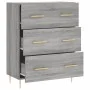 Sonoma gray engineered wood sideboard 69.5x34x90 cm by vidaXL, Sideboards - Ref: Foro24-827842, Price: 97,54 €, Discount: %