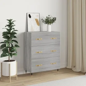 Sonoma gray engineered wood sideboard 69.5x34x90 cm by vidaXL, Sideboards - Ref: Foro24-827834, Price: 94,55 €, Discount: %