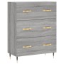 Aparador de madera de ingeniería gris Sonoma 69,5x34x90 cm de vidaXL, Aparadores - Ref: Foro24-827834, Precio: 95,61 €, Descu...