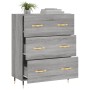 Aparador de madera de ingeniería gris Sonoma 69,5x34x90 cm de vidaXL, Aparadores - Ref: Foro24-827834, Precio: 95,61 €, Descu...