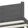 Doppelbettgestell aus grauem Massivholz, 135 x 190 cm von vidaXL, Betten und Lattenroste - Ref: Foro24-815021, Preis: 163,52 ...