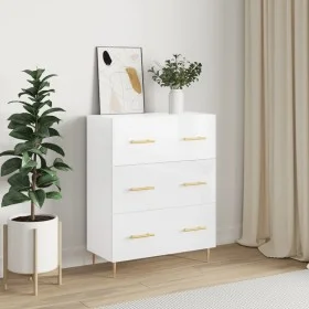 Glossy white plywood sideboard 69.5x34x90 cm by vidaXL, Sideboards - Ref: Foro24-827838, Price: 111,44 €, Discount: %