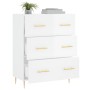 Aparador de madera contrachapada blanco brillante 69,5x34x90 cm de vidaXL, Aparadores - Ref: Foro24-827838, Precio: 120,85 €,...