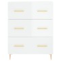 Aparador de madera contrachapada blanco brillante 69,5x34x90 cm de vidaXL, Aparadores - Ref: Foro24-827838, Precio: 120,85 €,...