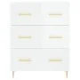Hochglanzweißes Sperrholz-Sideboard 69,5 x 34 x 90 cm von vidaXL, Sideboards - Ref: Foro24-827838, Preis: 111,44 €, Rabatt: %
