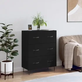 Black engineered wood sideboard 69.5x34x90 cm by vidaXL, Sideboards - Ref: Foro24-827845, Price: 93,92 €, Discount: %