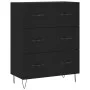 Black engineered wood sideboard 69.5x34x90 cm by vidaXL, Sideboards - Ref: Foro24-827845, Price: 93,92 €, Discount: %