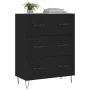 Black engineered wood sideboard 69.5x34x90 cm by vidaXL, Sideboards - Ref: Foro24-827845, Price: 93,92 €, Discount: %
